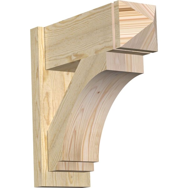 Ekena Millwork Imperial Rough Sawn Arts and Crafts Outlooker, Douglas Fir, 8"W x 22"D x 22"H OUT08X22X22IMP03RDF - main
